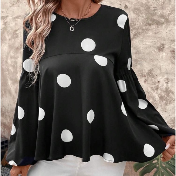 Boho Gingham Peplum Top Blouse Shirt Pink White - Picture 9 of 11